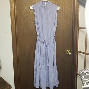 Lg. Who What Wear Target Striped Ruffle Dress